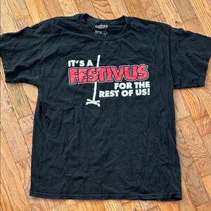 Black Festivus Graphic T-Shirt